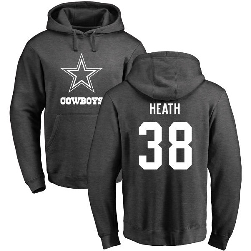 Men Dallas Cowboys Ash Jeff Heath One Color #38 Pullover NFL Hoodie Sweatshirts->nfl t-shirts->Sports Accessory